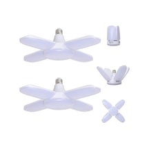60w Garaj Led Ampuller, Sıcak Beyaz 3000k, Ayarlanabilir 4 Panelli Atölye Lambası, Led Tavan Aydınlatması, Garaj, D Diğer
