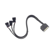 9745 Sata Power To Fan Çevirici 3 Port Y Pin Pwm Çoklayıcı Splitter 30cm 24awg Fan Kablosu, Bilgisayar Anakartının Cpu Fanının Güç Sağlamak İçin Sata Arayüzünü Kullanması Sağlamak