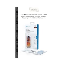 Cep Aksesuar Telefon Paneli Cihaz Camı İphone Duo Uyumlu 3d Full Coverage Cam Ekran Koruyucu