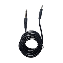 5 Metre 6.35 Mm To 3.5 Mm Aux Ses Kablosu - Gitar Amfi Hoparlör Dönüştürücü Mono Kablo