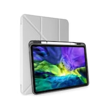 Apple İpad Pro 11 2024 Kılıf Kalemlikli Mars Tablet Kılıfı - Gri