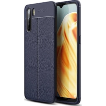 Oppo A91 Kilif Deri Tarzi Niss Silikon Case 406653221