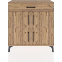 Arges Şifonyer 3 Raflı Tek Çekmeceli 4 Kapaklı 88x30x96 Çam-çam Çam