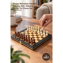 2 Adet Satranç Takımı Ahşap Mıknatıslı Hazneli Satranç Seti, Satranç Oyunu Ve Chess Set