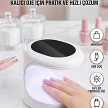 16w Mini Uv Led Kalıcı Oje Kurutucu 3 Led Işıklı Taşınabilir Tasarım