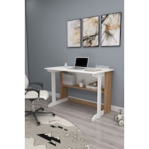 Enda Home Pillar Kütüphaneli Geniş Çalışma Masası 100x56 Cm Çam - Beyaz Enda Home Pillar Kütüphaneli Geniş Çalışma Masası 100x56 Cm Çam - Beyaz