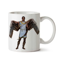Angel-warrior-png-ımage İki Tarafı Baskılı Kupa Bardak Çok Renkli