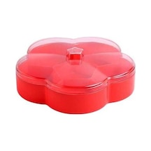 Tongxida Tek Katmanlı Çiçek Şeklinde Şeffaf Düğün Şekeri Kutusu Kırmızı Diğer