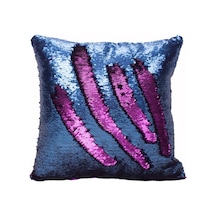 Pullu Yastık Kılıfı 40 X 40 Cm Çift Taraflı Payetler Dekoratif Yastık Koltuk Yastığı Renk Değişimi Parıltılı Kadife Arka Taraf Parti Çocuk Odası Oturma Odası İçin Mat Mavi Mor Diğer
