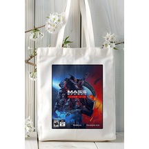 Art Hediye Mass Effect Oyun Baskılı Omuz Çanta Kişiye Özel Model 1 Çok Renkli
