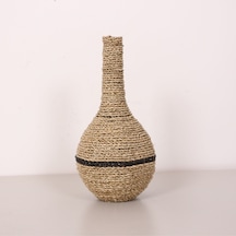 Garlıc Rafya Vazo - Saksı 22x42 Cm Bej
