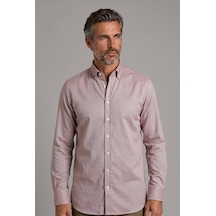 Bisse Kahverengi Regular Fit Pamuk Paşa Yaka Gömlek Gmok3ps22400001 D11 Kahve