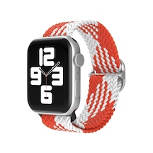 Apple Watch 42mm Uyumlu Star Kordon - Beyaz-kırmızı