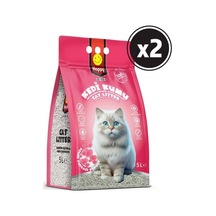 Happy Topaklanan Bentonit Bebek Pudralı Kedi Kumu 2 x 5 L