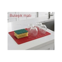 Silikon Bulaşık Kurulama Matı 30 40 Cm Gıdaya Uygun Uzun Ömürlü Go53/05602 Çok renkli