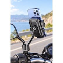 10 Adet 360 Dikiz Aynası Telefon Tutucu Bisiklet Motosiklet Scooter İçin Ayarlanabilir Tutucu Esnek Başlıklı Sert Plastik Gövde Silikon Ped Phone Holder Sarı
