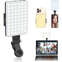 Fototek Led 120 Mini Klipsli Foto Kamera Işığı Cep Telefonu Led Işık Selfie Işık Şarj Edilebilir