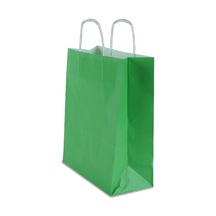 Kraft Yeşil Çanta 25X12X31 25 Adet (Kağıt Poşet Çanta