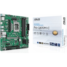 Asus Pro Q870m-c-csm Ddr5 6400mhz Oc M.2 Hdmı/dp/usb-c Pcıe 4.0 1851p Matx Anakart