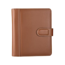 2K 2027 Yeni Yıl Organizer Ajanda Tarihli Çizgili 4 Halkalı 19.5x23 CM - Taba