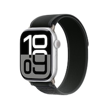Watch 10 42mm Uyumlu Ardx Krd-77 Hasır Kordon-siyah-gri