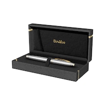 Scrikss 35 Gold Krom Dolma Kalem Kutulu Kişiye Özel Hediyelik Kal