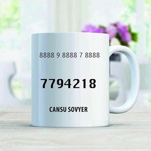 Virüs Koruma Sayı Sekans Kişiye Özel Kupa Bardak Beyaz