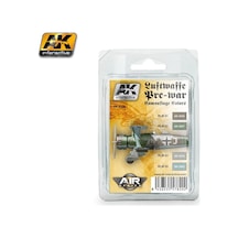 4x17 Ml. Luftwaffe Pre-war Kamuflaj Renkleri Akrilik Maket Boyası Seti, Ak Interactive 2320 Standart