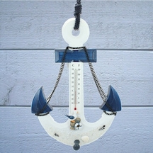 Marin Dekoratif Çapa, Termometreli, 37 cm
