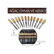 Elena 12 Parça Çantalı Ağaç Oyma Ve Kesici Set