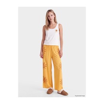 Lcw Dream Sarı U Yaka Güneş Baskılı Kadın Pijama Takımı