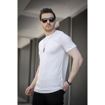 Manfries Waffle Desen Eteği Oval Erkek Tshirt