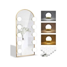 Nostalji Hollywood Tarzı 10lu Makyaj Masası Aynası Beyaz Led Işıklı Lamba USB