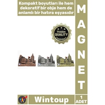 Magnet Hediyelik Şehir Hatırası Dekoratif Dayanıklı Kaliteli Metal İstanbul Temalı Yöresel Magnet