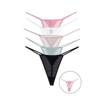 Vanilya Secret İpli Tanga Pamuk 5'li Paket Çok Renkli
