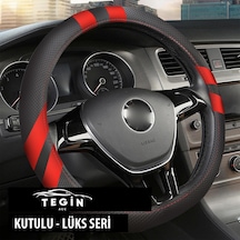 Toyota Uyumlu Avensis 2009 + Direksiyon Kılıfı Siyah Kırmızı Koku Yapmaz Geçmeli