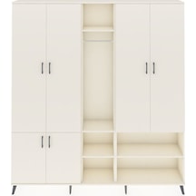 Arges Dolap 15 Raflı 5 Kapaklı Tek Askılı 220x30x243 Aytaşı-aytaşı/aytaşı Aytası/aytası