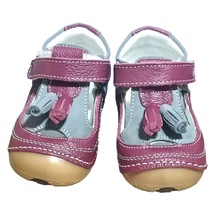 Çıngırak Kids Bebek Bordo Gri Hakiki Deri Ortopedik Ilk Adım Ayakkabı