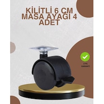 Hubrendy Tekno Kilitli Mobilya Ayağı 6 Cm 4 Lü Set Zemin Korumalı 16063626