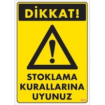 Pvc Levha Quot;Stoklama Kurallarına Uyunuzquot; 25X35 Cm