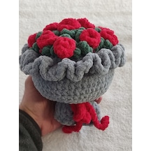 Amigurumi Kadife Buket Elemeği Hediyelik +- 16 Cm