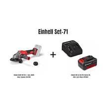 Einhell Set-71 Einhell Axxıo 18/115 Q Akülü Avuç Taşlama+einhell 18v 4,0 Ah Pxc Starter Kit, Akü & Şarj Cihazı