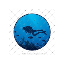 Hbg60 Scuba Dalisi Yapan Dalgic Sticker