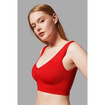 Fit Women Göğüs ı Kalın Askılı Korse Büstiyer 5040 Kırmızı