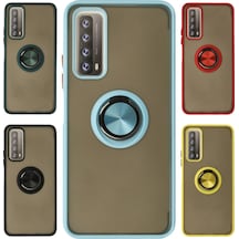 Huawei P Smart 2021 Kilif Montrea Ring Yüzük Stantli Kapak 494951775