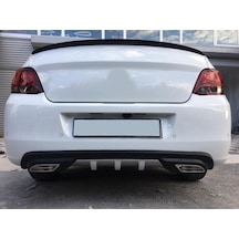 Peugeot 301 Uyumlu Body Kit Difüzör 2 Çıkış Gri Kare