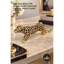 2 Adet Taşlı Leopar Desenli Aksesuar Taşlı Süs 20 X 6 Cm, Leopar Desen, Dekoratif Tasarım, Stone Crystal