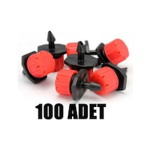 100 Adet Debi Ayarlı Meme Damla Sulama Borusu Damlatıcısı