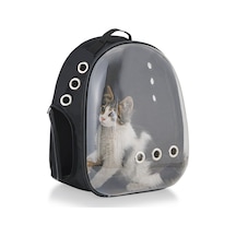 Northern Fashion Kedi Taşıma Çantası Siyah El Ve Sırt Çantası 9Hava Kanalı Kedi Taşıma Çantası File