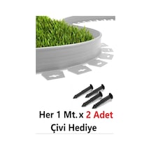 Mgf Çim Ayırıcı 20 Mt Beyaz Çim Sınırlayıcı Taş Toprak Ayıracı Çim Taş Toprak Bariyeri Ayraç Beyaz Ayırıcı